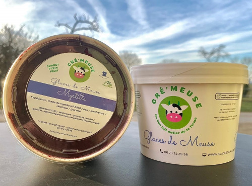 Glaces de Meuse - Sorbet Plein Fruit  "Myrtille Sauvage" - 360g