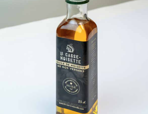 Le Casse Noisette - Huile de noisette bouteilles carrées - 25 cl