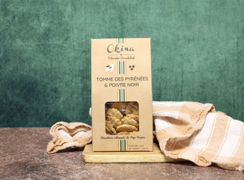 Fromage Gourmet - Biscuits Tomme des Pyrénées & Poivre Noir 80g