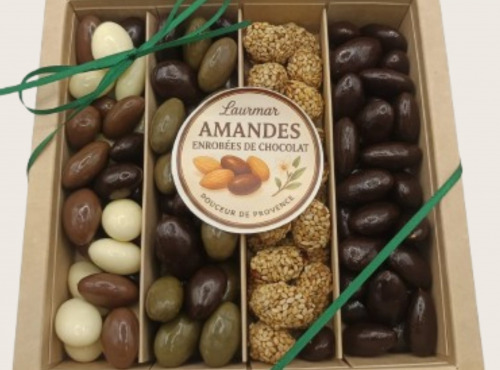 Nougats Laurmar - Coffret Amandes enrobées de chocolat