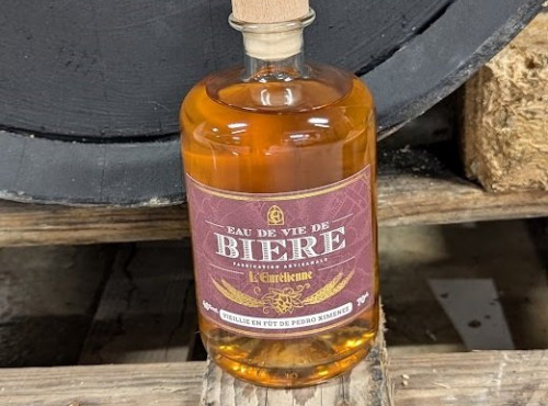 L'Eurélienne - Brasserie de Chandres - Eau de vie de bière L'Eurélienne vieillie en barrique - 70 cl