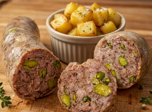 Le Cochon Sans Cochonnerie - Saucisson à cuire pistaché sans nitrite 450g