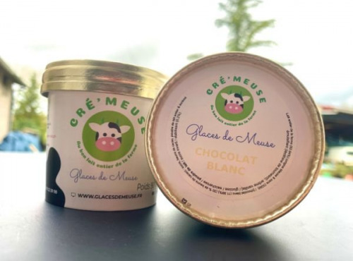 Glaces de Meuse - P'tit Pot Chocolat Blanc - Crème Glacée 90g