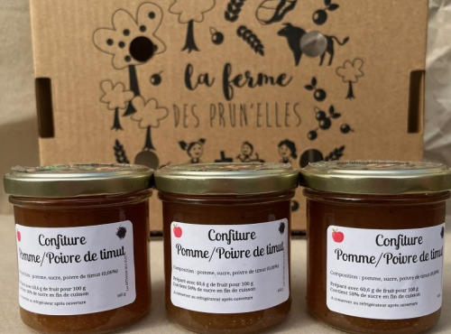 La Ferme des Prun'Elles - 3 Confiture Pomme Poivre de Timut