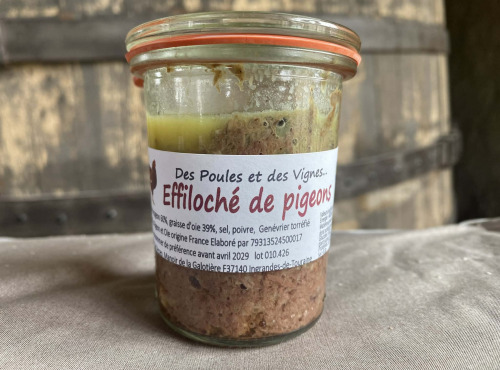 Des Poules et des Vignes à Bourgueil - Effiloché de pigeon