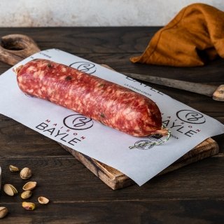 Maison BAYLE - Champions du Monde de boucherie 2016 - Saucisson à cuire pistaché - 1,77kg (3 morceau)