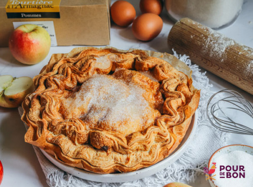 Ferme Sereine en Périgord - Grande Tourtière Pommes Armagnac pour 8 à 10 personnes - 960 g