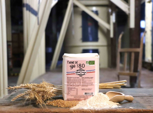 Moulins de Versailles - Farine De Blé Bio T80 / Bise - 1kg