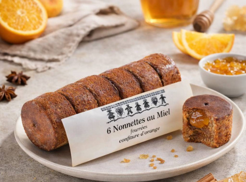 Maison Schmid - 6 Nonnettes au miel fourrées à la confiture d'orange