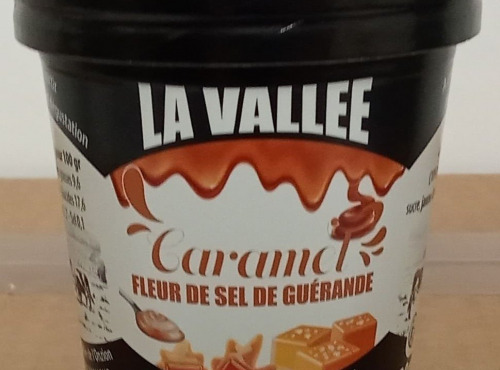 Les Glaces de la Vallée - Coffret Mini crèmes glacées Caramel fleur de sel de Guérande "la Vallée" 12 pots de120 ml
