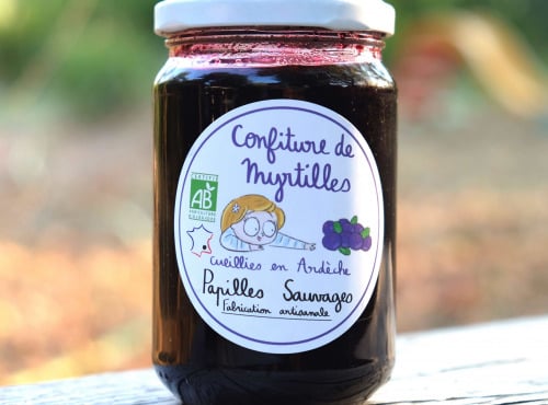 Papilles Sauvages - Confiture De Myrtilles Sauvages des Monts d'Auvergne -350g