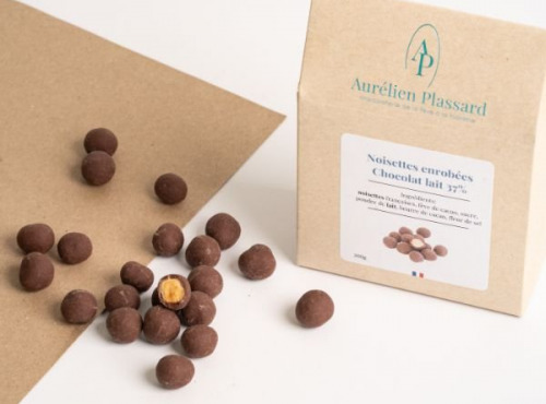 Aurélien Plassard Chocolatier - Noisettes enrobées lait 37%