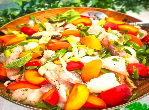 Traiteur Gourmet d'Alsace - Poêlée de Poissons marinée aux légumes - 1-2 pers