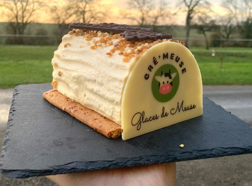 Glaces de Meuse - Bûche Glacée "Caramel Givré"  (6-7 parts)