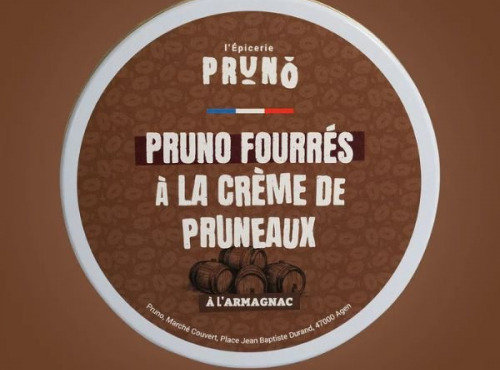 Pruno - Pruneaux fourrés à la crème de pruneaux à l'Armagnac - Boîte 325g