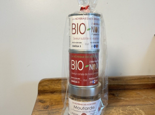 La Noyeraie des Borderies - Coffret "Trio du Chef" Huiles de Noix Bio et Moutardes