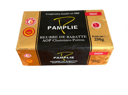 Laiterie de Pamplie - Beurre Pasteurisé Doux AOP Charentes-Poitou - 250g