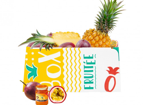 La Box Fruitée - Fruits de la Réunion - Box Mix Tropical - 2 Ananas, 800g Fruits de la Passion et 1 Confiture