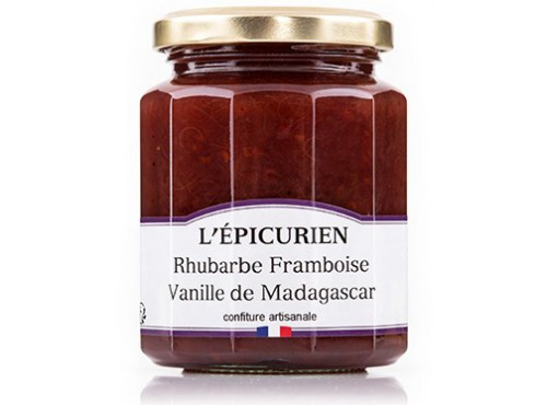 L'Epicurien - Confiture Rhubarbe Framboise Vanille de Madagascar - 320g