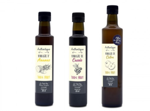 Vinaigres le petit Bio - Lot découverte vinaigres de fruits : 3 classiques