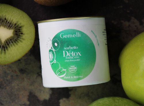 Gemelli - Gelati & Sorbetti - Sorbet Kiwi Pomme sans sucre ajouté 12x100ml