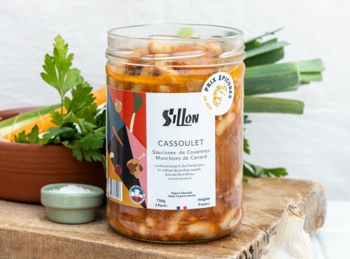 Sillon Conserverie - Cassoulet, Saucisses de Couenne et Manchons de Canard 730g