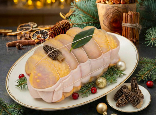 Maison Lascours - [Précommande] Rôti de Chapon farce aux Morilles - 2 kg