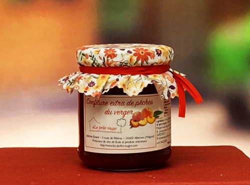 Les Perles Rouges - Confiture Extra De Pêches Du Verger