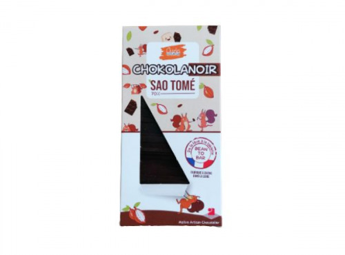 Charles Chocolartisan - Tablette de 80g de chocolat noir sans sucre origine Sao Tome