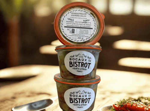 Les Bocaux du Bistrot - Fèves et poulpe, poivrons grillés