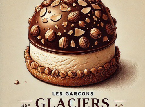 Les Garçons Glaciers - Lot de 4 Goûter vanille/chocolat noir