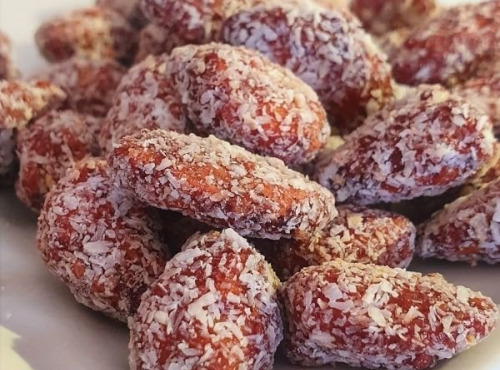La confiserie d’antan 100% bio - Amandes caramélisées noix de coco - vrac 500 gr