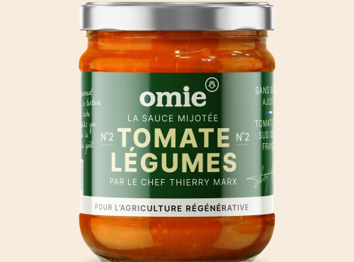 Omie - Sauce tomates aux 5 légumes bio - tomates plein champs du sud de la France - 190 g