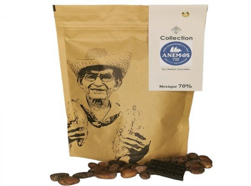 Chaloin Chocolats - Chocolat Bean to Bar Mexique 70%, certifié Anemos (Transport par voilier)