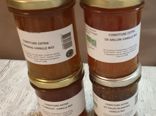 La Ferme du Montet - Colis de confiture BIO à la vanille - 4 produits