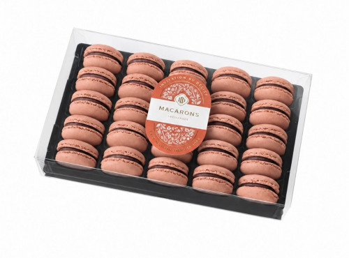 Invitation au Délice - Coffret Mono-parfum - 25 Macarons Chocolat