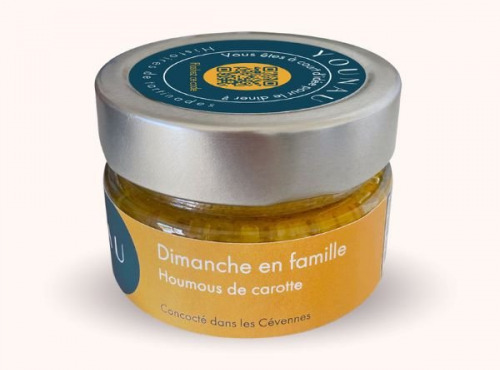 YOUNAU – Histoires de tartinades - Tartinade apéritive : Dimanche en famille - Houmous de carotte aux épices