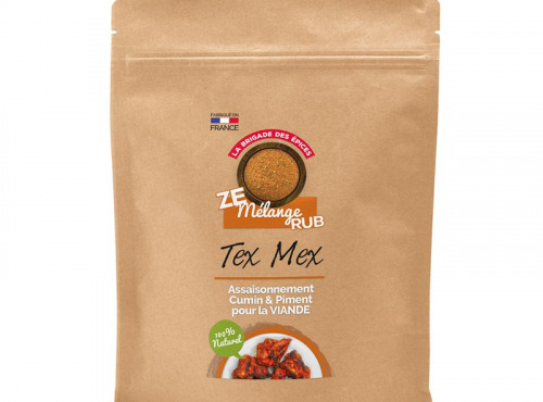 La Brigade des Epices - TEX MEX - Assaisonnement pimenté pour viandes - Cumin et piment - sachet kraft 250g