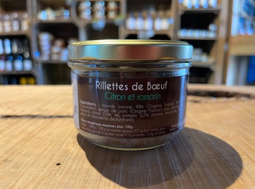 La Ferme de Bray - Rillettes de boeuf Citron et Romarin - 180g