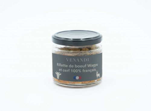 Venandi Sauvage par Nature - Rillette de viande de Boeuf Wagyu et cerf 100% français - 12x150g