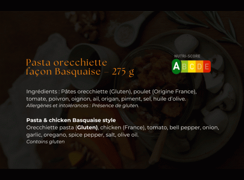 Les Bocaux du Bistrot - Pasta Orecchiette Façon Basquaise