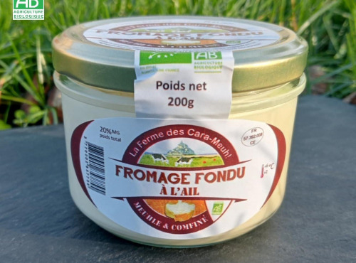 La Ferme des Cara-Meuh - Fromage fondu à l'ail BIO - 200g