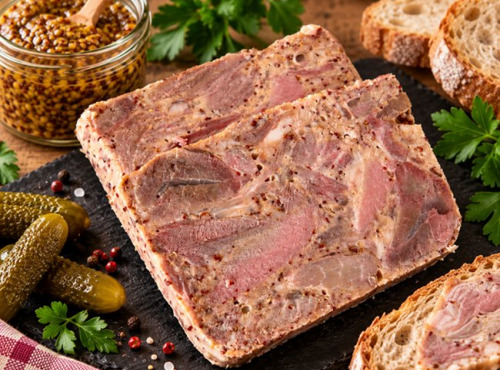 La Ferme du Chaudron - Terrine jambonneau à la moutarde bio 250g