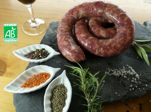 Terres EnVie - Saucisse De Porcelet Mangalica Bio 500g