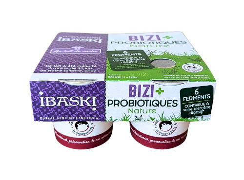Bastidarra - Ekia - Yaourts  Probiotiques nature 125g x4