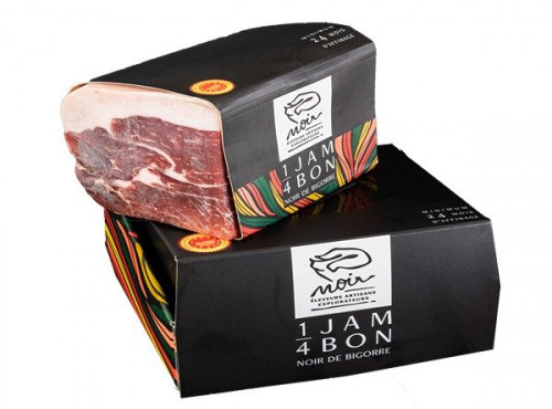 Mamy Suzanne Occitanie - 1/4 Jambon Porc Noir de Bigorre, sans os, sans couenne - Affinage 24 mois - Format 820g