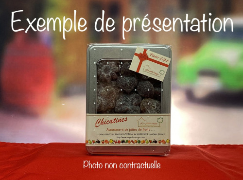 Les Perles Rouges - Boîte Chicatines 1 (pâtes de fruits) PROMO - 20 % Les perles rouges de 500 g (Nature )
