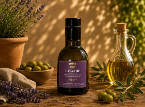 Moulin à huile Bastide du Laval - Huile d'olive Lavande Bouteille 25cl