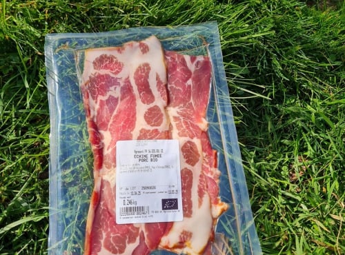 Ferme du Groin à L’Airbe - Echines fumées en tranches, un vrai bonheur!! (comme du bacon mais moins gras et moins salé)