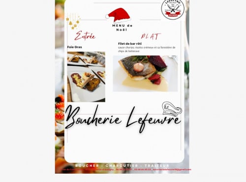 Boucherie Lefeuvre - [Précommande] Menu de Noel foie gras et filet de bar